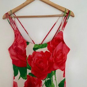 Striking Rose Midi Dress - Gai Mattiolo Couture